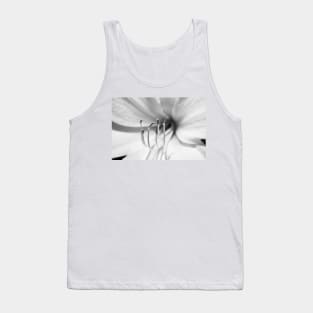 Black and White Macro Lily Tank Top